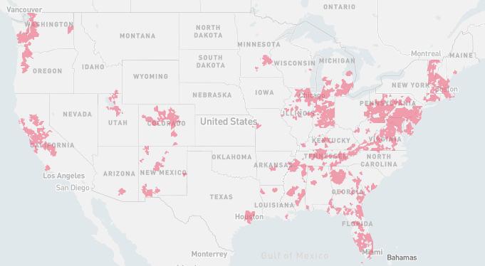 comcast xfinity coverage map