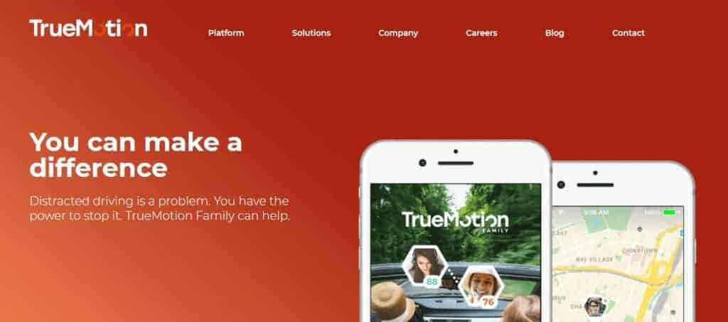 TrueMotion distracted driving app.