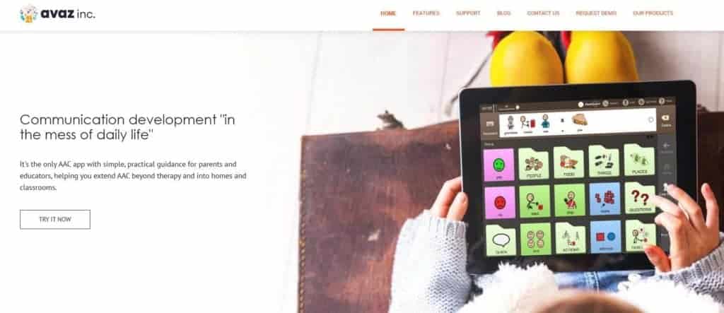 Avaz apps for children with autism.
