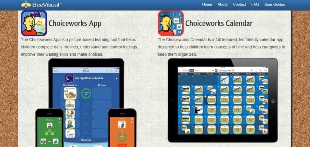 Choiceworks apps for children with autism.